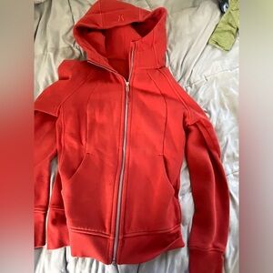 Lululemon burnt red full zip scuba